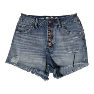 Peace Love Eco Rewash Denim High Rise Cutoff Shorts 3/26 Sustainable Distressed